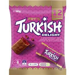 Cadbury Fry's Turkish Delight Chocolate Sharepack 12 gói 180g