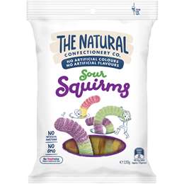Kẹo Squirm Chua The Natural Confectionery Co. 220g