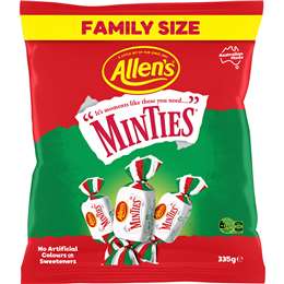 Túi kẹo bạc hà nhai kẹo bạc hà Allen's Minties 335g