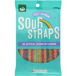 Woolworths Sour Quai Fizzy Rainbow 170g
