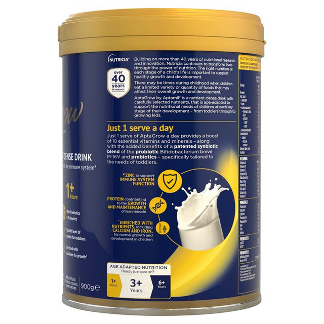 Sữa uống giàu dinh dưỡng AptaGrow cho trẻ từ 1 tuổi trở lên 900g
