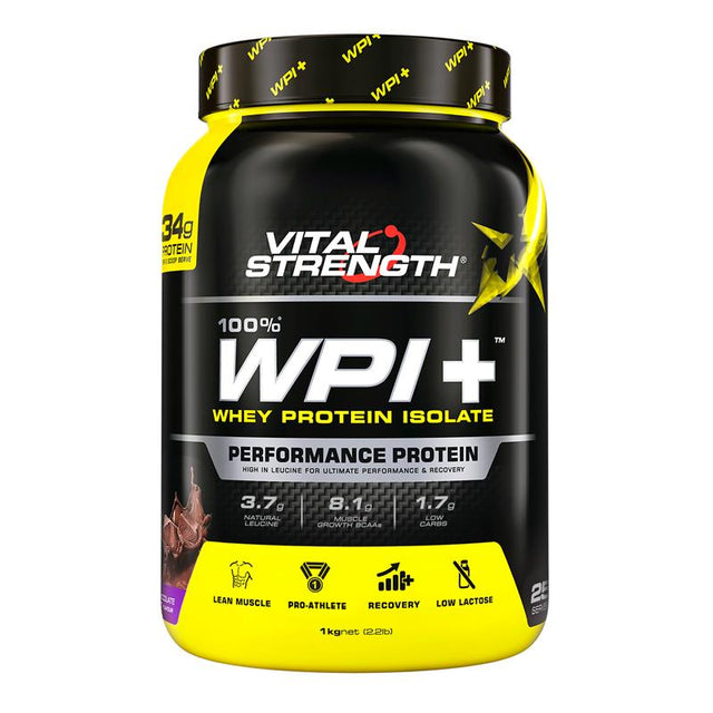 VitalStrength WPI Plus 100 Whey Protein Isolate 1Kg Sôcôla