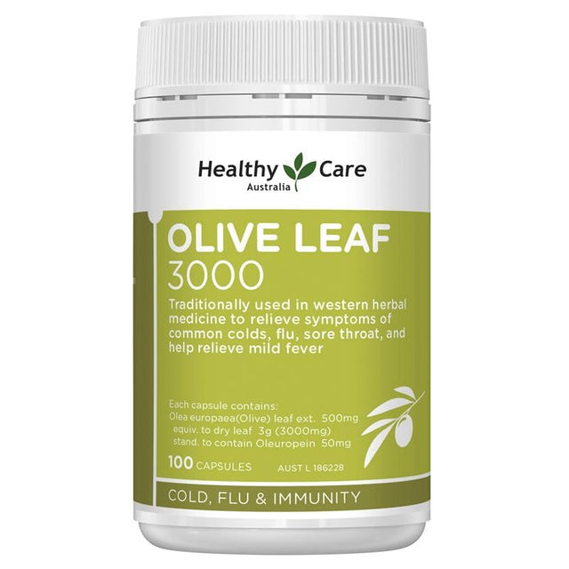 Chiết xuất lá ô liu Healthy Care 3000mg 100 Viên
