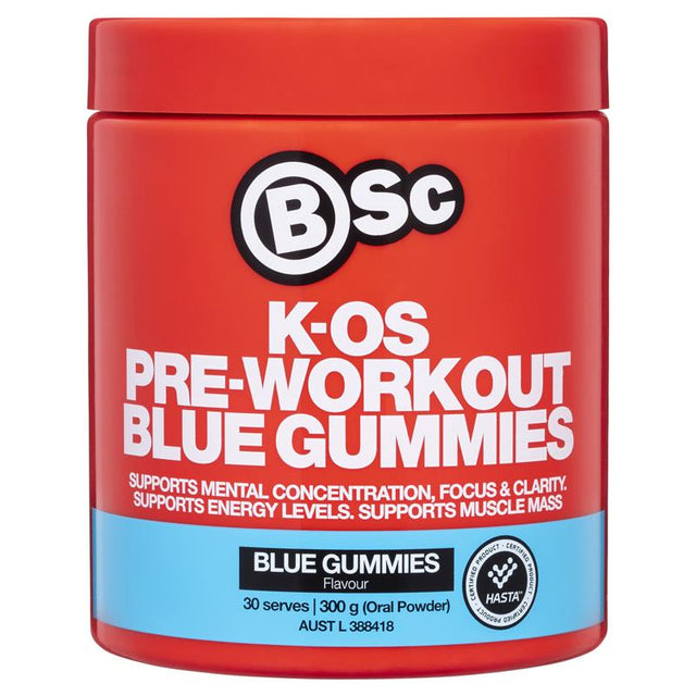 Kẹo dẻo BSc K-OS Pre-Workout Blue 300g