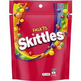 Skittles Fruits Chewy Lollies Party Share Túi 200g