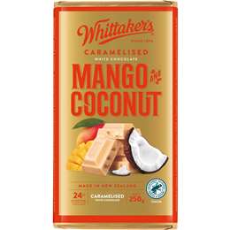 Sô cô la trắng xoài & dừa Whittaker's 250g