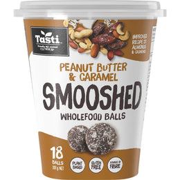 Tasti Smooshed Wholefood Balls Bơ đậu phộng & caramel 207g