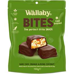 Wallaby Chocolate Bites Cam Hạnh Nhân & Dừa 150g
