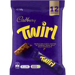 Cadbury Twirl Chocolate Sharepack 12 Gói 168g