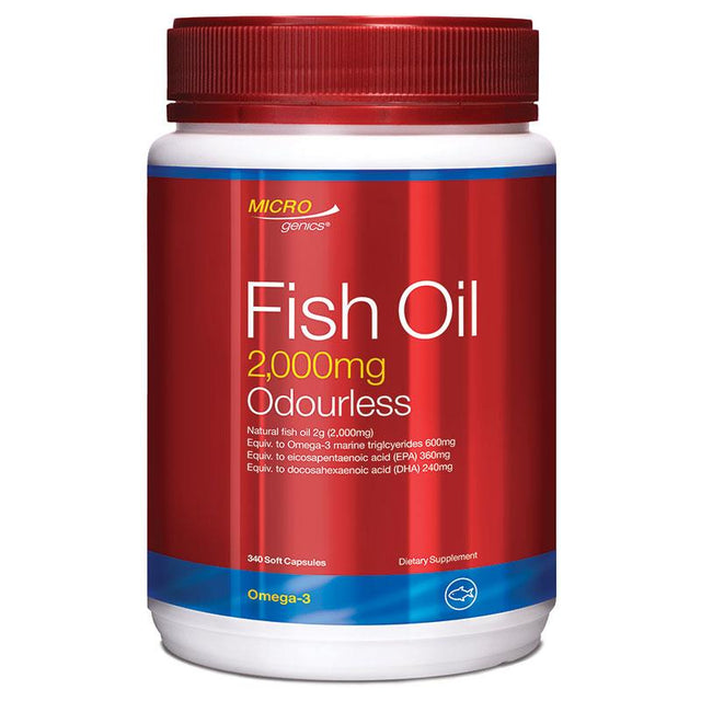 Dầu cá Microgenics 2000mg Không mùi 340 Viên