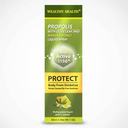 Xịt dạng lỏng Wealthy Health Propolis With Olive Leaf And Manuka Honey
